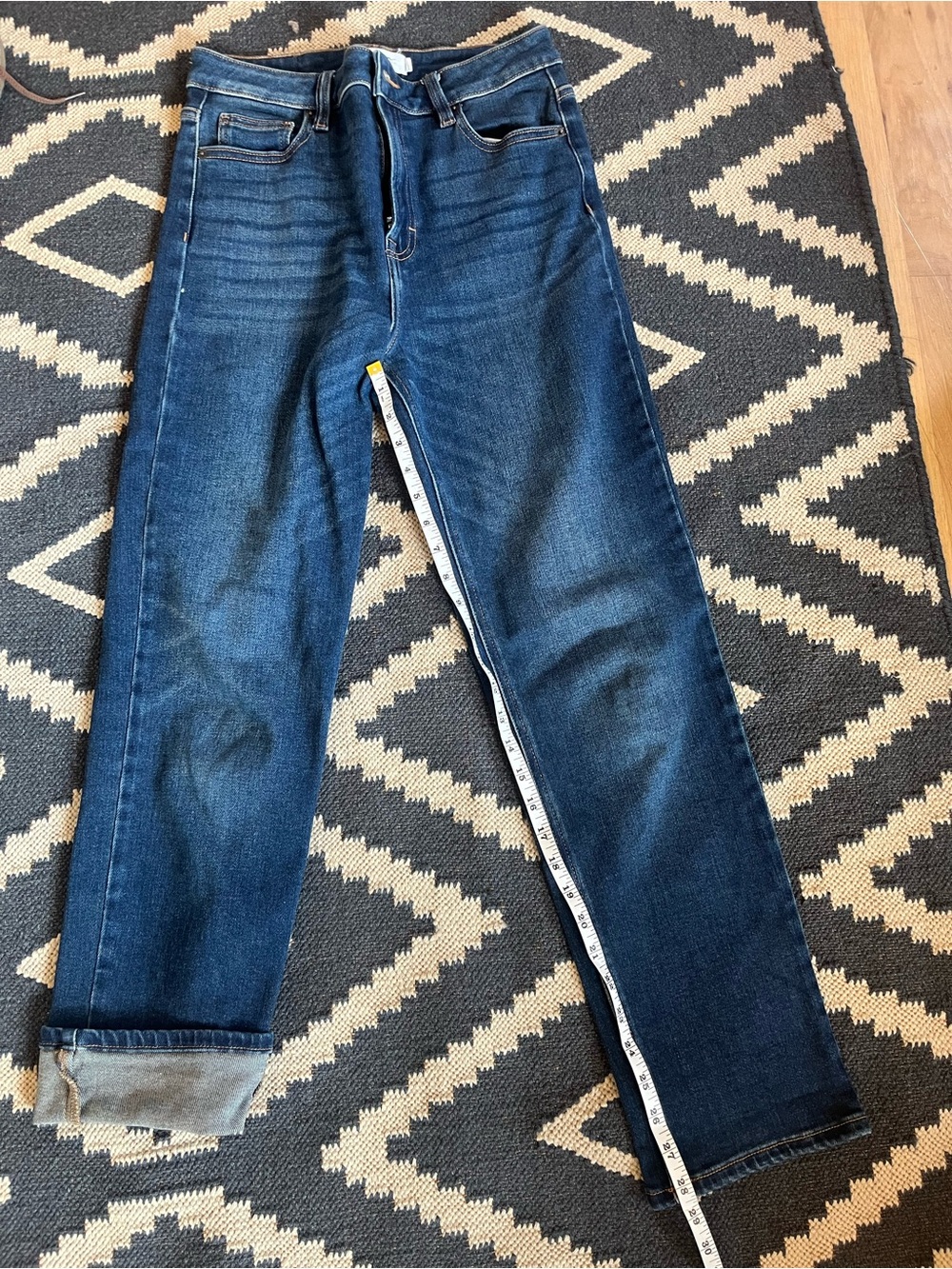 Carly Jean Los Angeles Brooke Jean- Classic Dark Wash Straight Leg Jeans - Blue